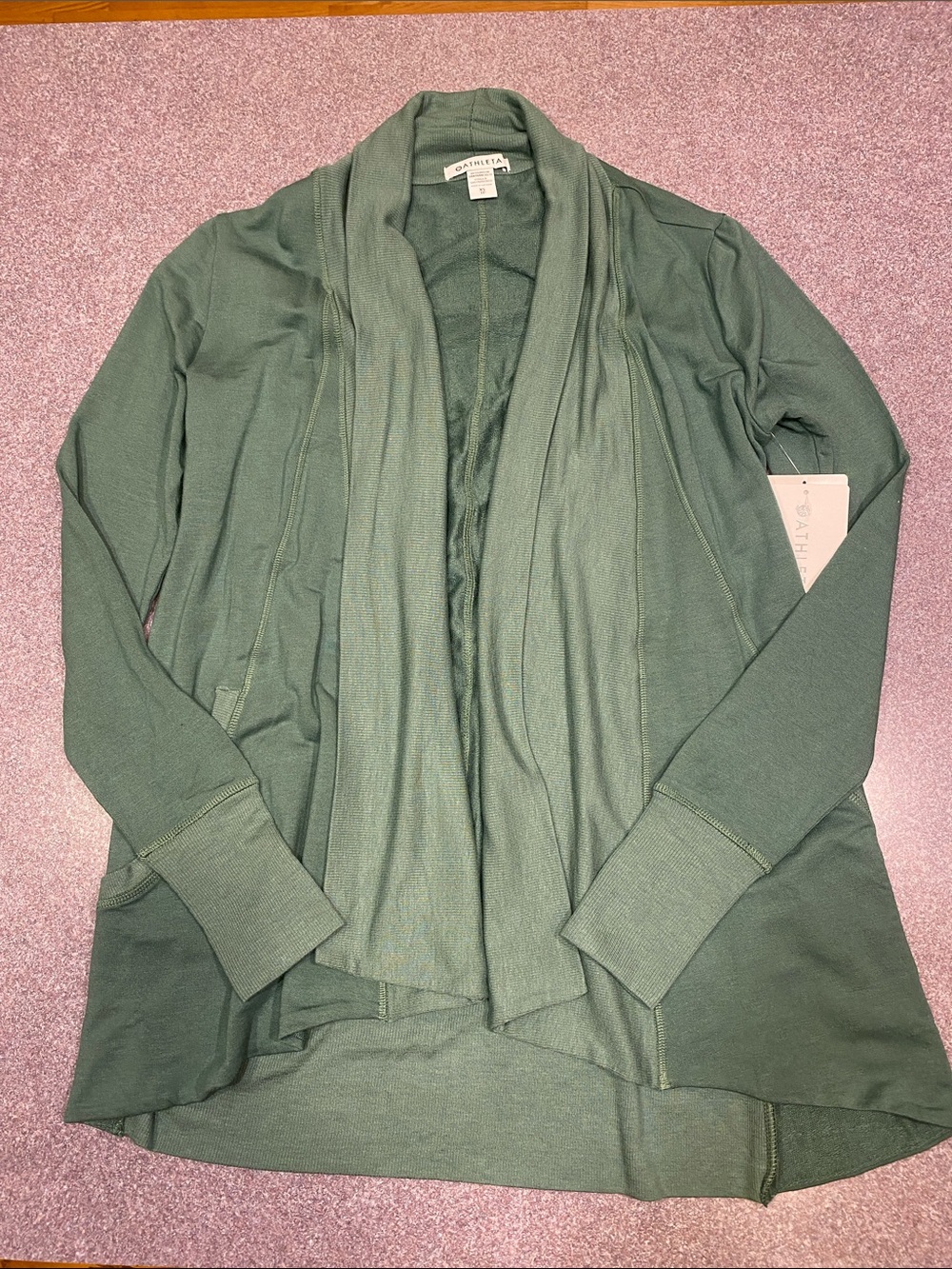 Athleta Moss Green Pranayama Wrap Cardigan NWT